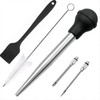 Viwehots Turkey Baster, Stainless Steel Turkey Baster Silicone Bulb with