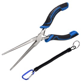 SPEEDWOX 7-Inch Mini Long Needle Nose Pliers with Comfort Grip - Thin Jaw Extra Long Needle Nose Pliers with Serrated Jaw Lanyard for Jewelry Making, Wire Wrapping, Crafts & Electronic Repair