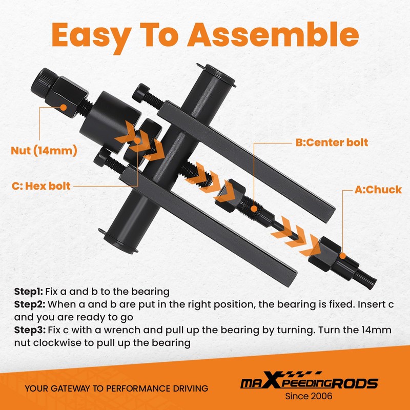 maXpeedingrods Motorcycle Blind Hole Inner Bearing Extractor Puller Tool Kit,