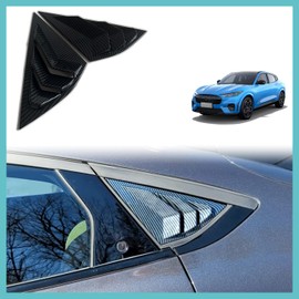 AOSKonology for Mach E Quarter Side Window Scoop Louvers Cover Window Visor Cover ABS (Carbon Fiber)
