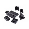 4 PCS Door Hinge, Black Plastic Folding Drawer Hinges for