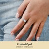 MAX + STONE Solid 10K White Gold Ring for Women