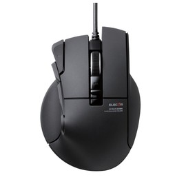 Elecom DUX M-DUX30BK Gaming Mouse, Wired, 10 Buttons, 2,400 DPI, Supports Hardware Macros