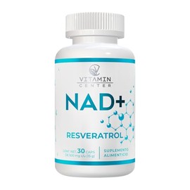 NAD+ Resveratrol de Vitamin Center Frasco con 30 cápsulas de 500 mg c/u