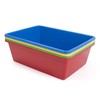 Humble Crew Large, Primary Plastic Storage Bins, Set of 4,
