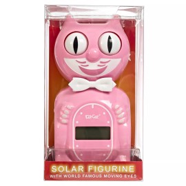 California Clocks Kit-Cat Klock Digital Alarm  Solar-Powered   Eyes Move, 6" Tall Select Color... - SC-53 Pink Satin