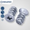 HEXATON Euro Screws with Countersunk Head - 4 x 13