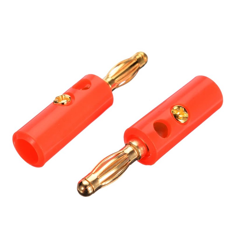 UP to 40Pcs Black Red Connector 4mm Gold Plated Banana