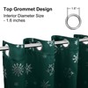FRAMICS Snowflake Foil Print Christmas Curtains, Thermal Insulated Blackout Curtains