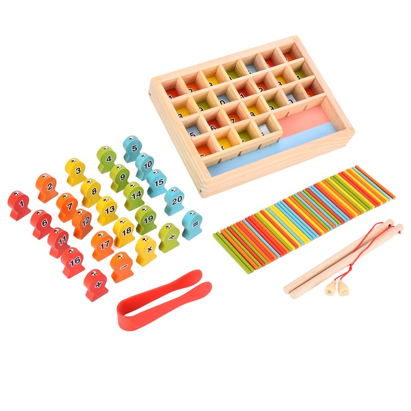 Wooden Magnetic Fishing Game Safe Letters Cognition Preschool Gift for