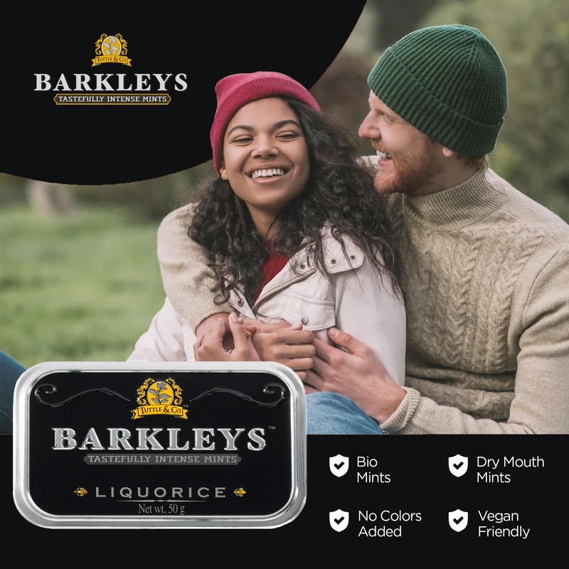 Barkleys Liquorice Mints Tin, 50g