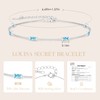 LOUISA SECRET Birthstone Bracelets for Women Girl, 925 Sterling Silver