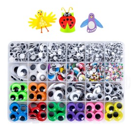 1680pcs Googly Wiggle Eyes Self Adhesive, for Craft Sticker Eyes Multi Colors and Sizes for DIY by ZZYI