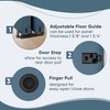 JUBEST 4FT Heavy Duty Bypass Door Hardware with Finger Pulls,Sturdy