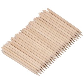 Mini Skater 150 Pcs Orange Nail Sticks Double Sided Manicure Sticks Cuticles Pusher Wooden Cuticles Stick for Manicures Pedicures Nails Care Craft Home Salon (Natural Wood, 3 inch)