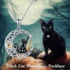ZKGYUS Cat Necklace Women's Pendant Silver 925 Cat Pendant Necklace
