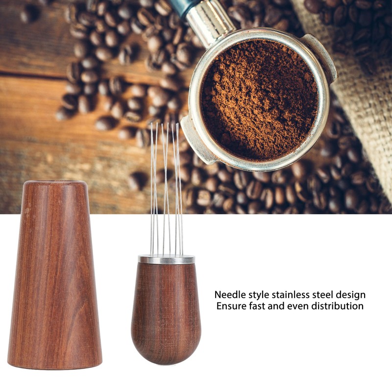 Coffee Stirrer Distribution Tool Stainless Steel Wood Handle Coffee Stirrer
