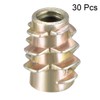 sourcing map Furniture Threaded Insert Nuts Zinc Alloy Hex-Flush M4