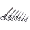 4pcs M6 Stainless steel eye bolt longshank marine grade 316