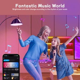 BAOSKOMES Smart Light Bulbs 4 Pack,2.4G HZ Music Sync Color Changing Light Bulb,Compatible with Alexa &Google Assistant,A19 E26 Dimmable LED Light Bulb 9W 800Lumen for Party Decoration Smart Home