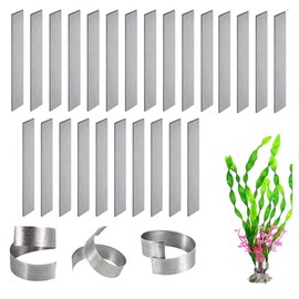 50 Pcs Aquarium Plant Weights Anchors,Granmagazz Metal Plant Anchor, Bendable Plant Anchors Aquarium Plant Over Weight Anchor Metal Aquatic Plant Weights for Ponds Aquarium Prevent Plants Floating