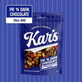 Kar’s Nuts Peanut Butter ‘N Dark Chocolate Trail Mix, 28 oz – Resealable Pouch (Pack of 1), Gluten-Free Trail Mix Snack