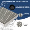 Eolax High Pressure Rainfall Showerhead, 6-Inch Square Fixed Showerhead with
