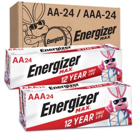 Energizer - Pilas AA y AAA, paquete combo de 48 unidades, contiene 24 pilas Max doble A y 24 pilas Max triple A                                       