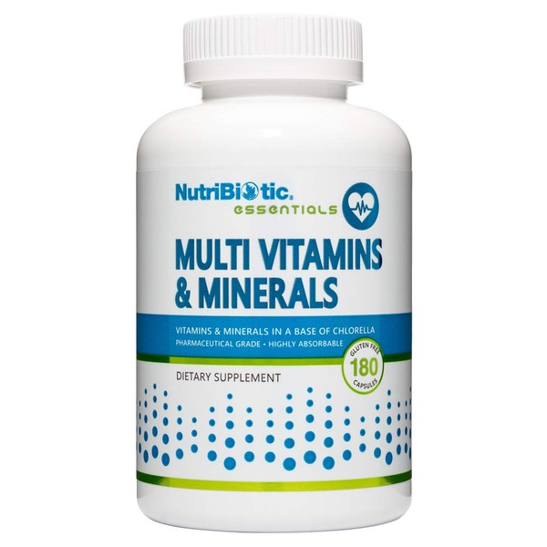 NutriBiotic – Multi Vitamins & Minerals, 180 Ct Capsules (Formerly