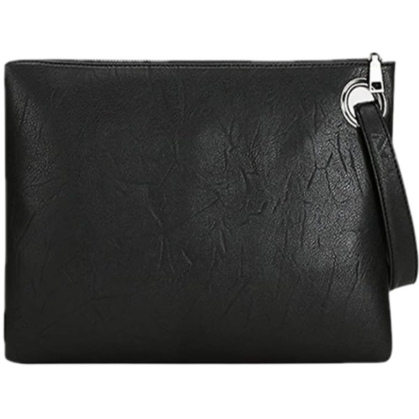 J-BgPink Evening Bags Purse Envelop Clutch Chain Shoulder Womens Wristlet Handbag Foldover Pouch (black), X-Large