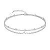 CHIC & ARTSY Womens Anklet 925 Sterling Silver Created Opal