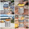 Lixada Portable Stove Camping Alcohol Wood Stove Stainless Steel Kitchen