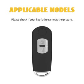 OFF WE GO Key Case for Mazda Car Key Case for 2 3 5 6 CX-5 CX-7 CX-9 Flair Crossover Wagon Scrum Truck TPU 2 Buttons Car Key Case Key Box Key Case White Silver