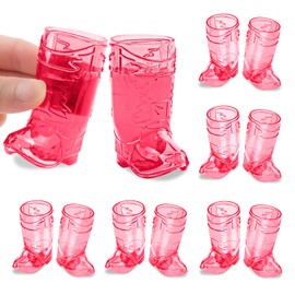 YAXINRUI YAXINRUI Cowboy Boot Shot Glasses - 12 Pcs 1 Oz Mini Plastic Cowboy Shot Glasses Boot Cups for Cowboy Cowgirl Theme Parties Decorations, Bachelorette Party Supplies, Wedding and Birthday Decorations