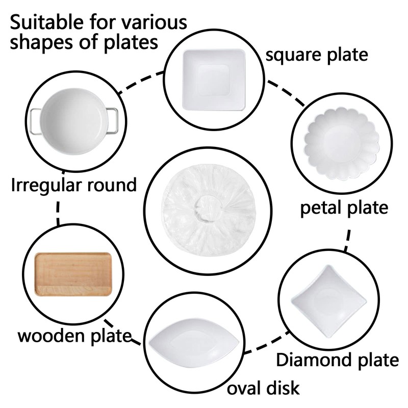 Pack of 300 Cling Film with Elastic Band, Food Covers,