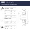 XIKE Flanged Ball Bearing, 3/4 x 1-3/8 in ID x