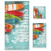 QUGRL Retro Surfboards Towels Set of 3 Summer Vacation Surfing