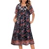 Ekouaer House Dress for Women Button Down Nightgown Short Sleeve