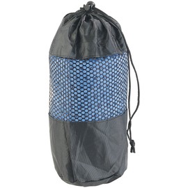 PEARL Sports Yoga Towel: 2-in-1 Microfibre Yoga Towel & Pad, Absorbent, Non-Slip, Blue (Towel for Gym Mat, Yoga Towel, Outdoor Travel)