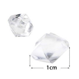 UPlama 600PCS Fake Crushed Ice Rocks, Acrylic Diamond Crystals Fake Diamonds Plastic Clear Ice Cubes Diamond Table Scatters Acrylic Gems for Vase Fillers Home Decoration Wedding Birthday (White)