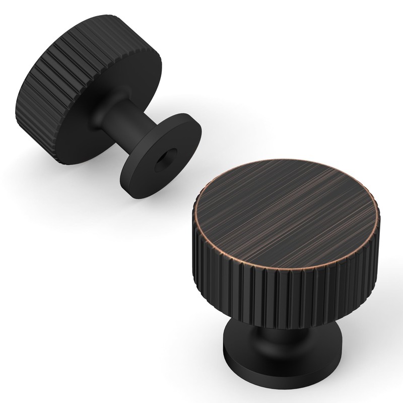 Amerdeco 10 Pack Oil Rubbed Bronze Cabinet Knobs Single Hole