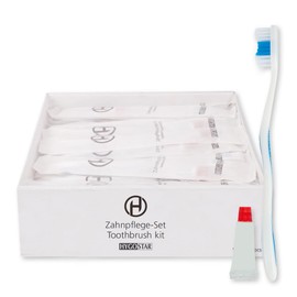 FRANZ MENSCH Hygostar Dental Care Set Pack of 50 White Length 14.5 cm Width 1 cm Sales Tray