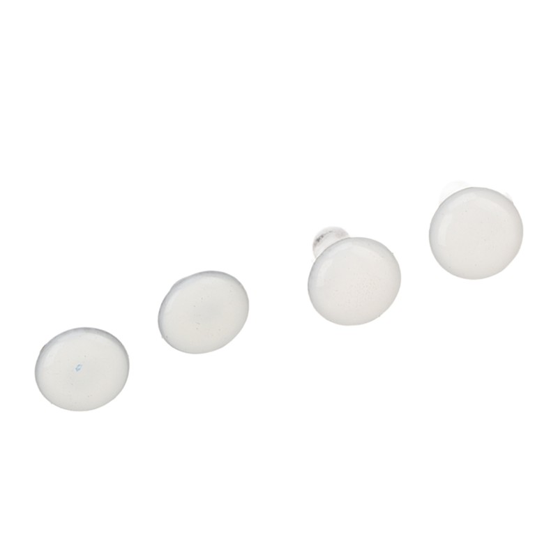 500 Sets Leather Rivets 6x8mm Iron White Round DIY Plating