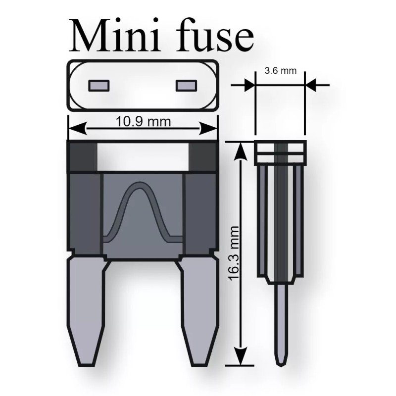 Pico 10 Pack Brass ATM Mini Fuse Taps Over Blade
