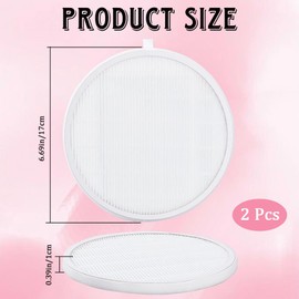 GORGECRAFT 2Pcs Nail Dust Collector Replacement Filter White Reusable Round Nail Art Suction Dust Filler No Spilling for Nail Dust Machine Manicure Tools Vacuum Fan Nail Salon Home Use 6.8 x 7.1 Inch