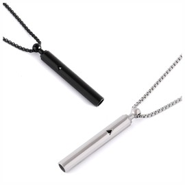 AD ADASTONE 2 Pcs Breathing Necklace for Anxiety Relief Breathlink Stop Smoking Necklace quit Smoking Aids Quit Vaping Tools for Smoking Cessation Fum Vaporless Inhaler for Natural Calm Stress Relief