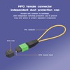 Buacoz MPO/APC Fiber Optic Loopback Tester Cable,Singlemode - 50/125μm MPO/12