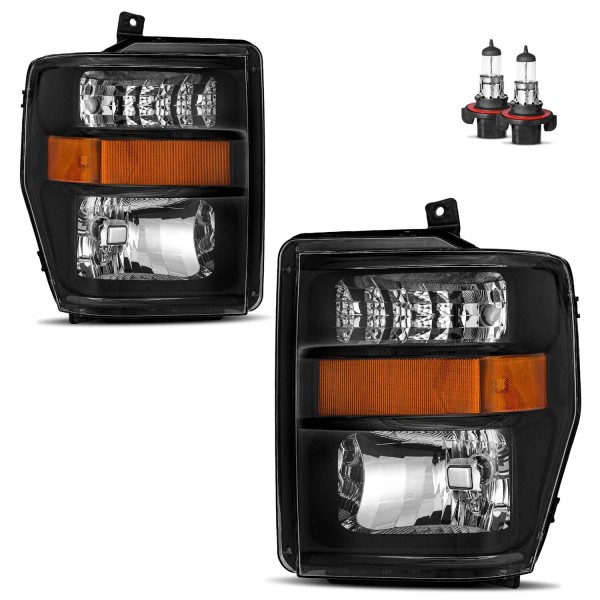 Unbranded Black Headlights For 2008-2010 Ford F250 F350 F450 Super