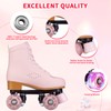 Silvertree Roller Skates for Women and Girls PU Leather High-top