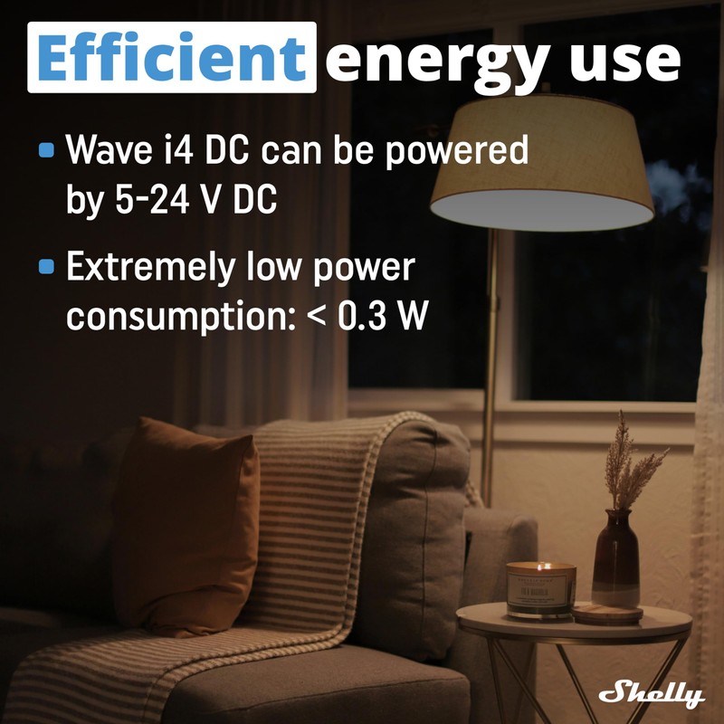 Shelly Wave i4 DC US LR | Z-Wave Long Range